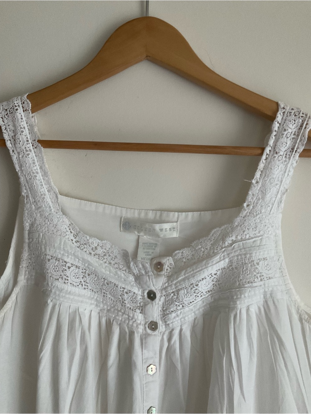 Eileen West Heirloom Dream Chemise Queen Anne Lace White Cottage Boho Nightgown - Picture 6 of 9